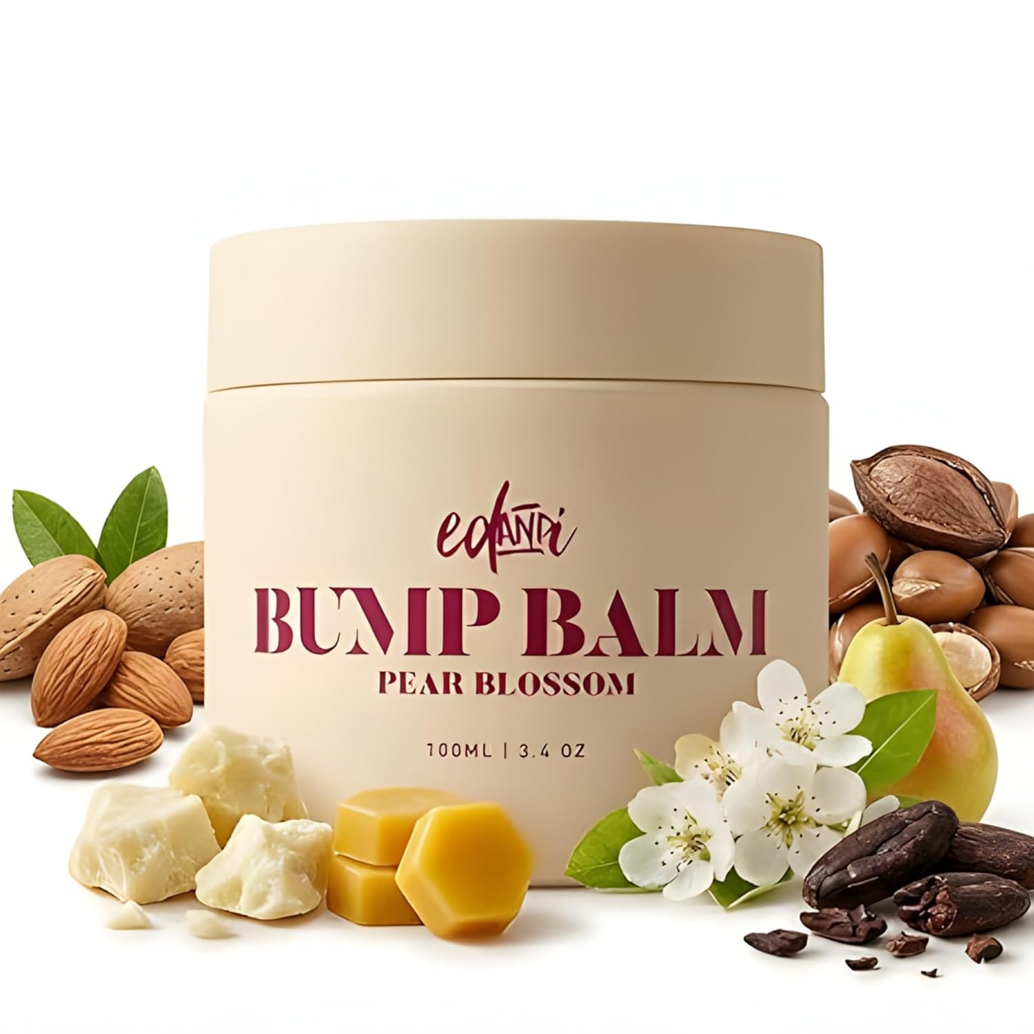ed&i BUMP BALM for Pregnancy Stretch Mark Prevention, Belly Moisturizer for Pregnant Women With Argan Oil & Shea Butter, Bump Butter for Pregnancy, Maternity Skin Care, Stretch Marks Cream 3.4 oz