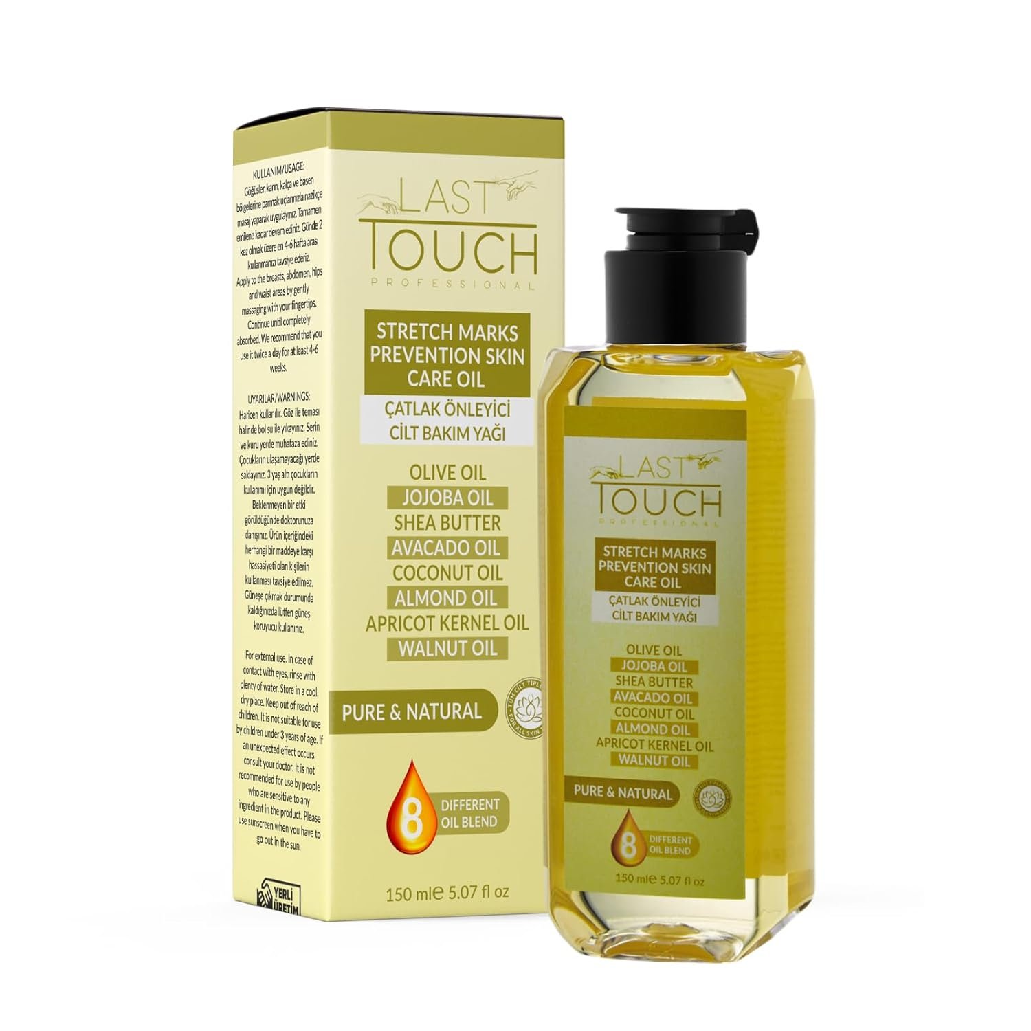 Stretch Mark Body Oil for Pregnancy & Scars – Deep Moisturizing Natural Oil for Belly, Skin Repair & Elasticity – Safe for Pregnancy & Breastfeeding – Romantic & Relaxing – Paraben-Free – 5.07 Fl Oz