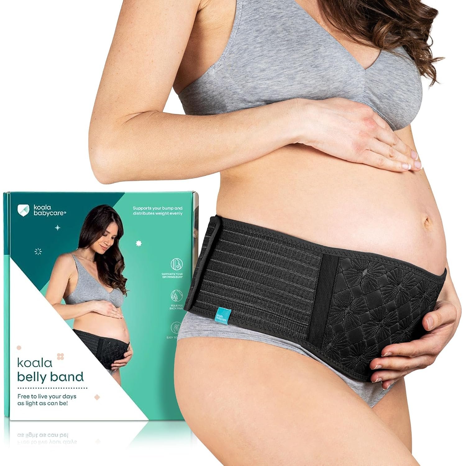 Koala Babycare Maternity Belly Bands for Pregnant Women One Size Fits All – Pregnancy Belly Band for Abdomen, Pelvic Pain, Waist and Back Support – Maternity Belt for all Stages of Pregnancy