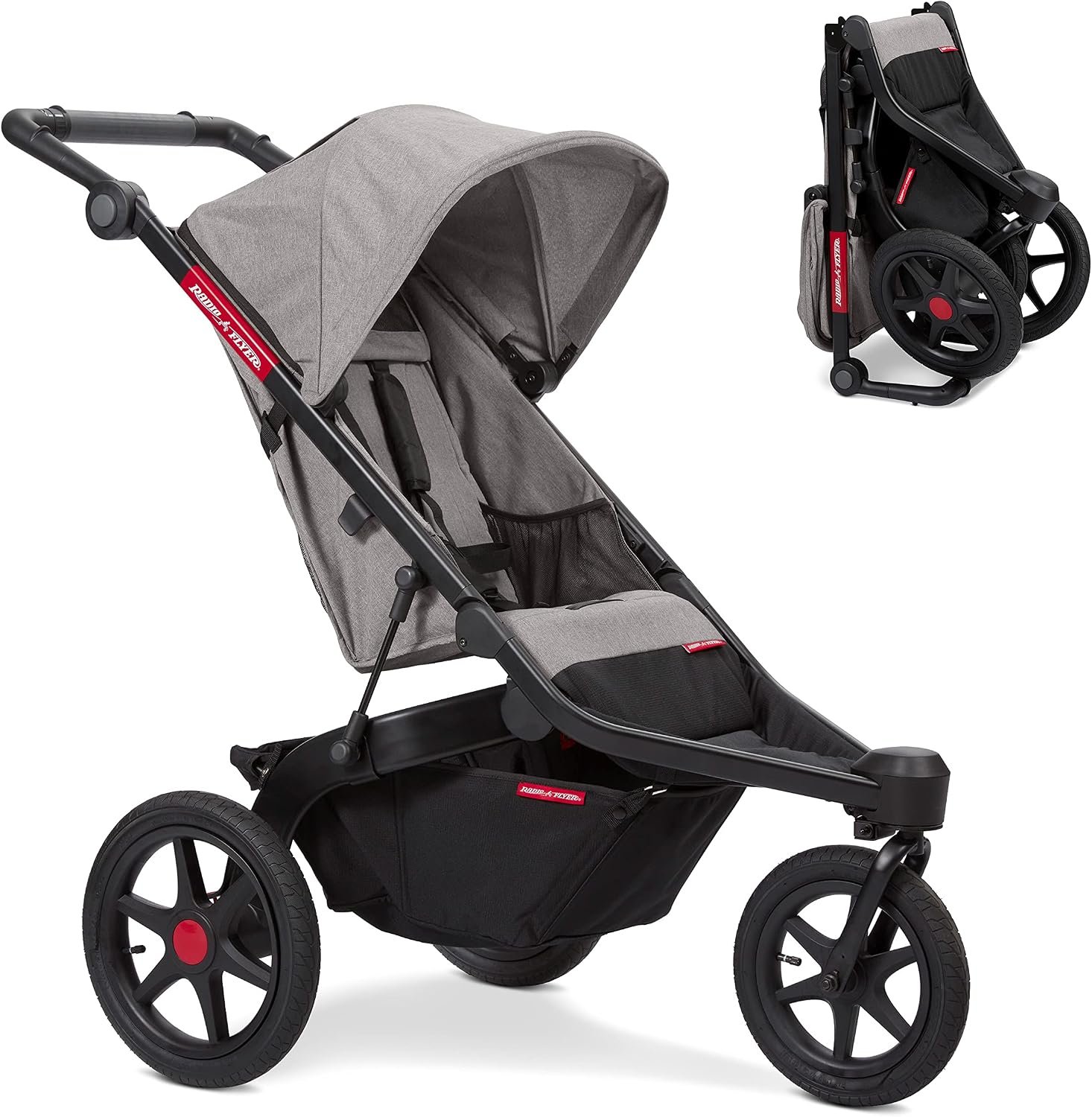 Jogging Stroller Radio Flyer Momentum Jogging Baby Stroller, Baby Essentials for Newborn, Toddler Travel, for Ages 6 Months – 5 Years
