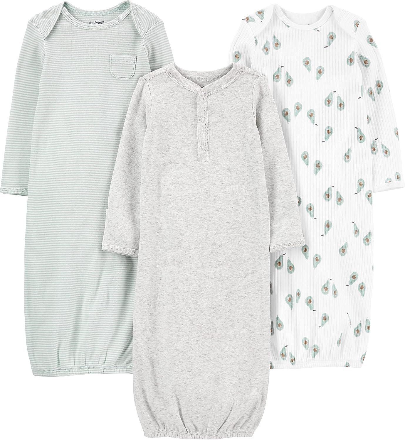 Simple Joys by Carter’s Baby 3-pack Neutral Cotton Sleeper Gown