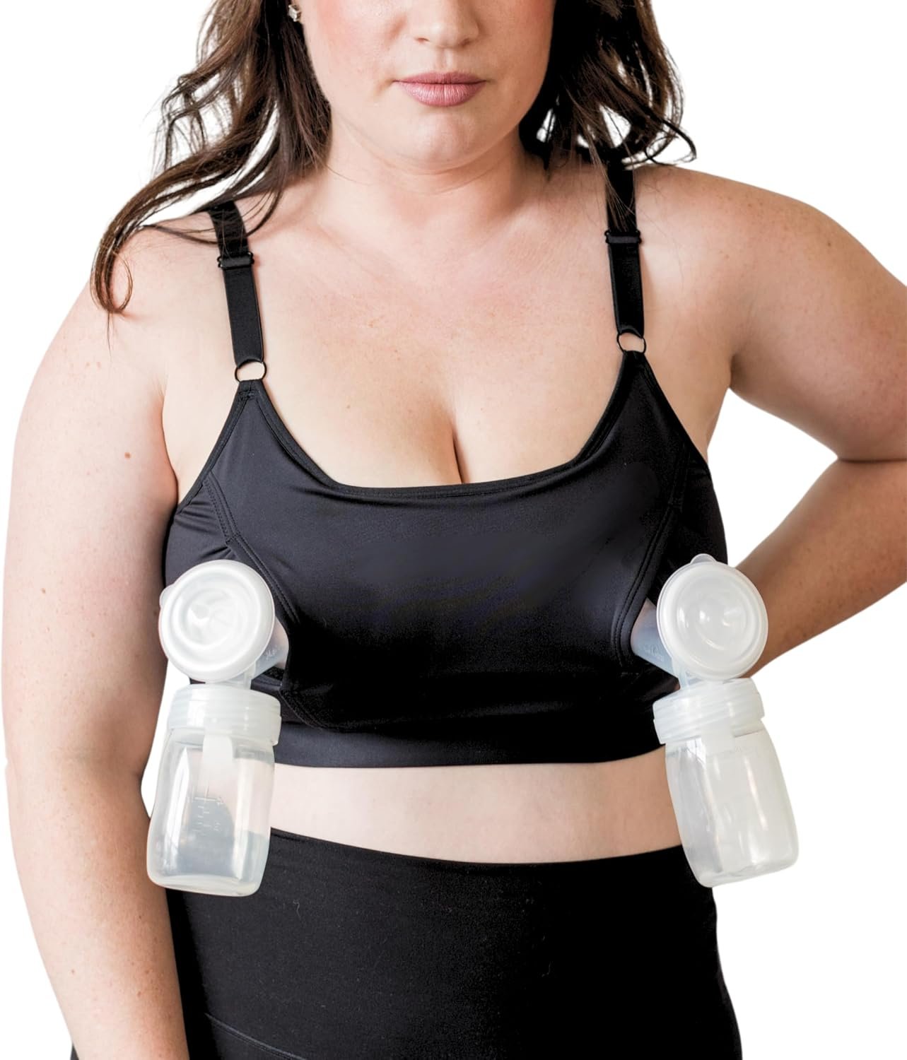 DAVIN & ADLEY Amelia Bralette. Hands Free Pumping Bra | Nursing and Pumping Sports Bra with no Clips, Adjustable. XS-3X