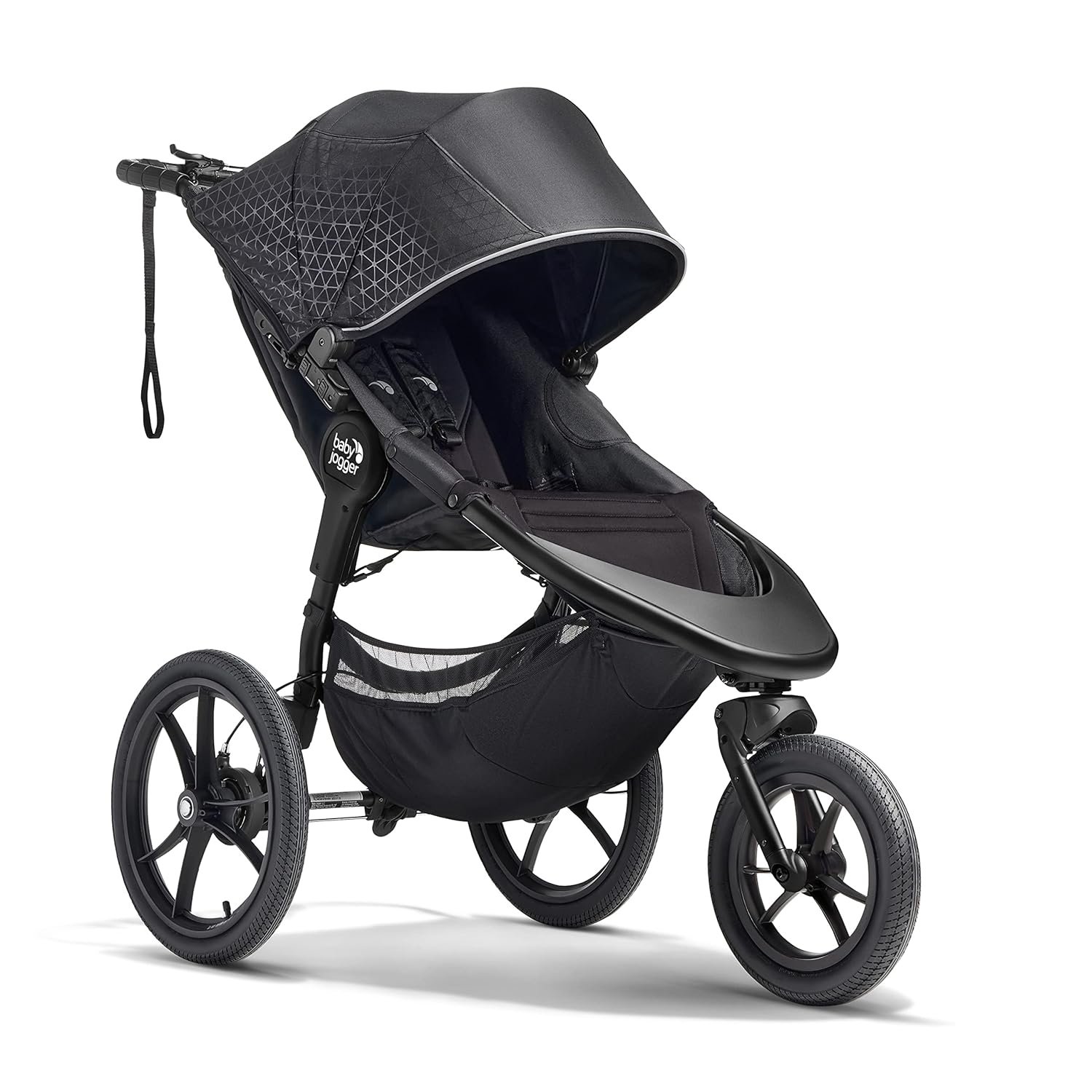 Baby Jogger® Summit X3 3-Wheel Jogging Stroller with Hand Brake, Baby Stroller with One-Hand Compact Fold, All-Wheel Suspension for Running, Jogging, and Everyday Outings, Midnight Black
