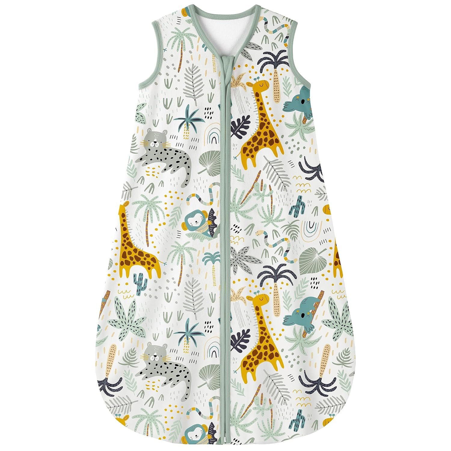 Yoofoss Baby Sleep Sack 6-12 Months 0.5 TOG Baby Wearable Blanket, 100% Cotton Infant Toddler Sleeping Sack 2-Way Zipper Lightweight Sleep Sack, Giraffe