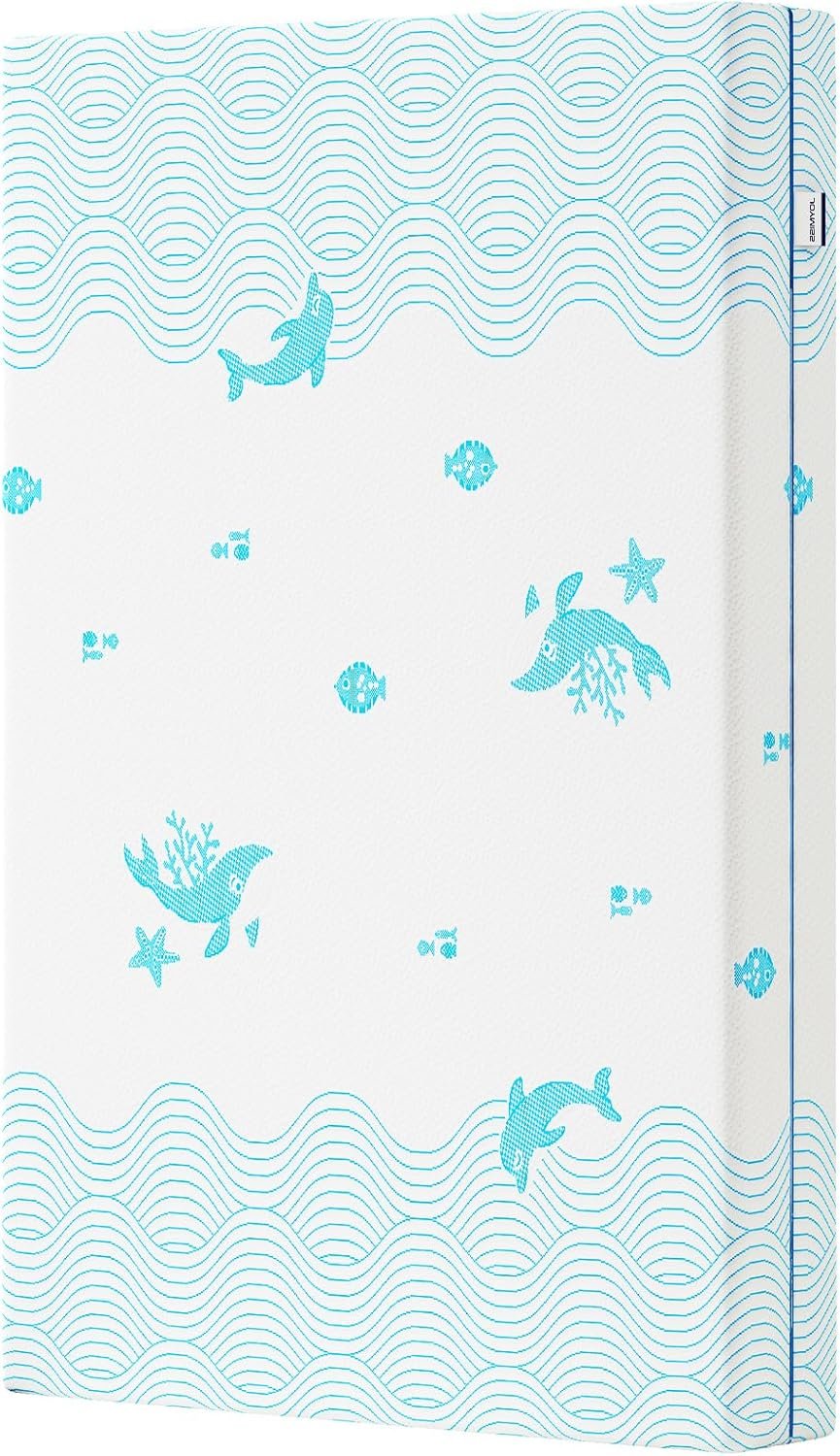 JOYMISS Breathable Crib & Toddler Mattress: Soft Cribs mattresses for Waterproof – 52″ x 27.6″ x 5″ – Tencel Toddler Bed Mattress Fits Baby and Kids
