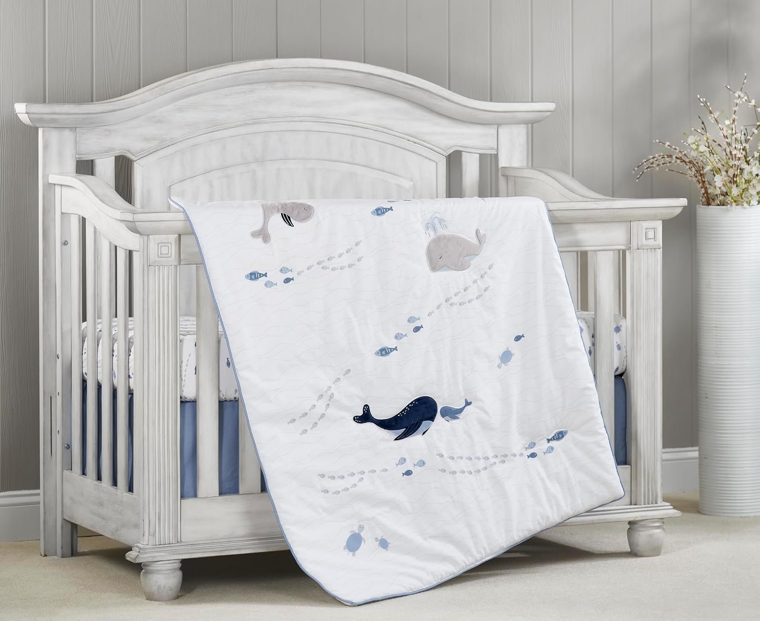 Oxford Baby Whale of a Time 3 Pc Baby Crib Nursery Bedding
