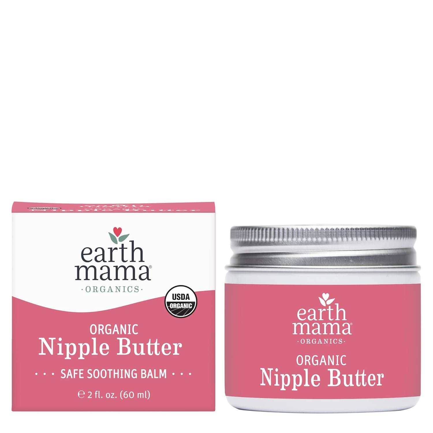 Earth Mama Organic Nipple Butter – 2 fl oz – Lanolin-Free Nipple Cream – Safe, Soothing Balm for Breastfeeding – Postpartum Essentials for Nursing