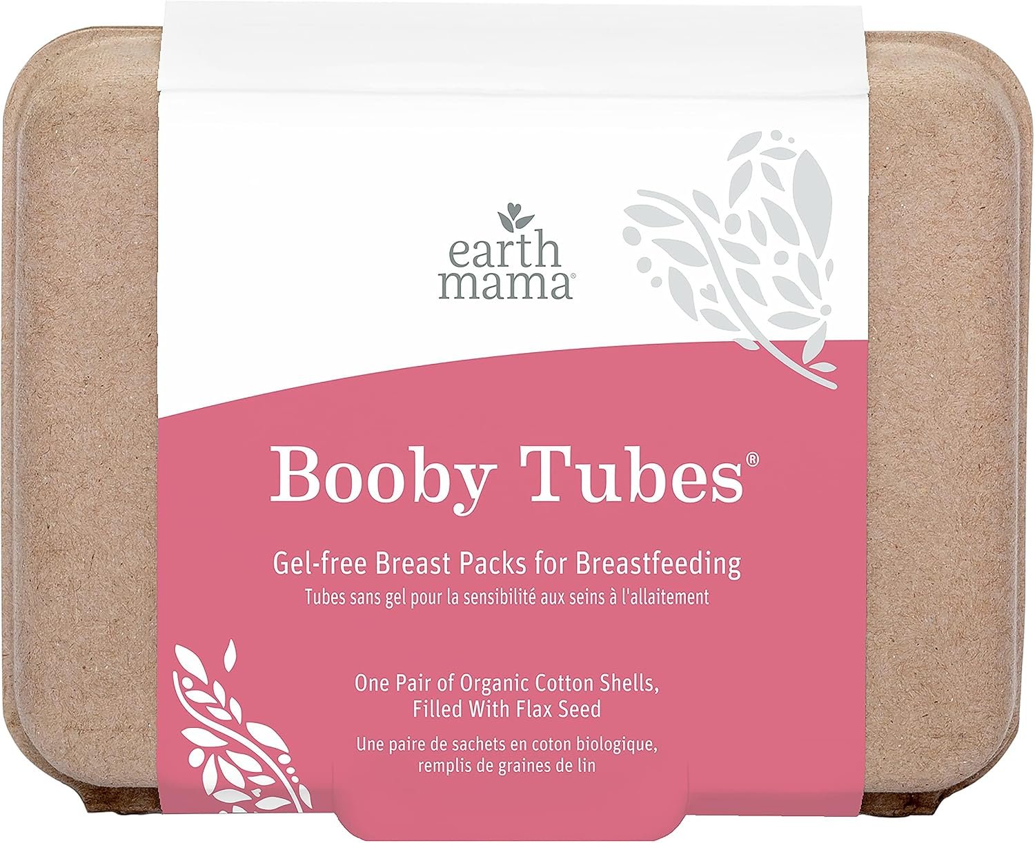 Earth Mama Booby Tubes – 4.2 oz – Gel-Free Hot & Cold Compress Nursing Packs for Breastfeeding & Pumping – Postpartum Essentials